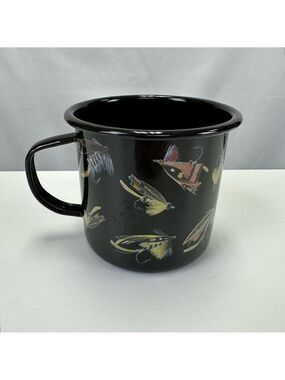 Fly Fishing Lures Enamel Mug by Hook Line Sinker camping Fishing Outdoors